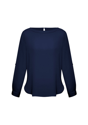 The Biz Collection Madison Boatneck Blouse is a mechanical stretch polyester blouse.  5 colours.  6 - 26.  Great boatneck blouses from Biz Collection
