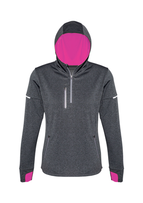 The Biz Collection Ladies Pace Hoodie is a 100% BIZ COOL™ breathable polyester, 1/2 zip ladies hoodie. Available in 3 colours. Sizes XS - 2XL.