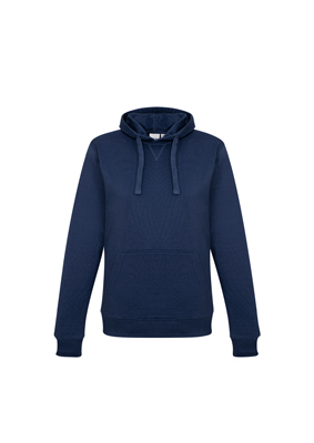 SW760L_Navy_Front The Biz Collection Ladies Crew Hoodie is a 35% cotton fleece/65% polyester, front pocket hoodie. Available in 6 colours. Sizes XS - 2XL.