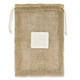 The Trends Collection Jute Net Produce Bag is a great produce bag made from unbleached jute.  Great eco promo bags with branding available with your logo.