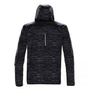 The Stormtech Mens Ozone Lightweight Shell has an elasticised hood, cuffs and hem. Great for mild environments. In Carbon.