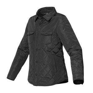 The Stormtech Womens Diamondback Jacket is a lightweight, quilted, water resistant jacket. Multiple pockets. Available in Black.