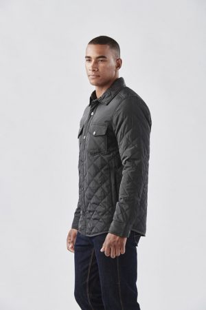 The Stormtech Mens Diamondback Jacket is a lightweight, quilted, water resistant jacket. Multiple pockets. Available in Black.