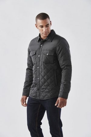The Stormtech Mens Diamondback Jacket is a lightweight, quilted, water resistant jacket. Multiple pockets. Available in Black.