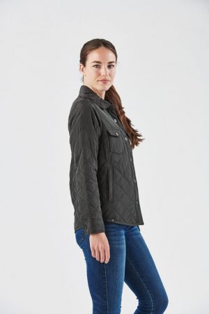 image_16 The Stormtech Womens Diamondback Jacket is a lightweight, quilted, water resistant jacket. Multiple pockets. Available in Black.