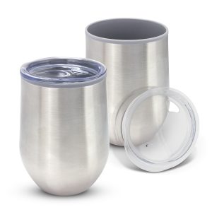 The Trends Collection Cordia Cup is a smart 350ml double wall coffee cup. 5 colours. Push on lid. Great branded stainless steel reusable cups.