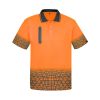 ZH300 Syzmik Mens Tracks Polo – Orange/Charcoal