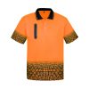 ZH300 Syzmik Mens Tracks Polo – Orange/Navy