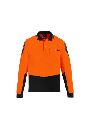 The Syzmik Flux Long Sleeve Polo is a 175gsm polyester with stretch mesh panels.  XXS-7XL.  6 colours.  Great branded long sleeve hi vis polos. 