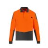 ZH310 Syzmik Flux Long Sleeve Polo – Orange/Charcoal