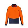ZH310 Syzmik Flux Long Sleeve Polo – Orange/Navy