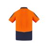 ZH315 Syzmik Flux Short Sleeve Polo – Orange/Navy