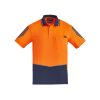 ZH315 Syzmik Flux Short Sleeve Polo – Orange/Navy