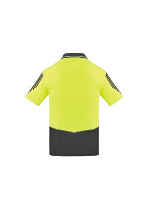 The Syzmik Flux Short Sleeve Polo is a 175gsm polyester with stretch mesh panels.  XXS-7XL.  6 colours.  Great branded short sleeve hi vis polos.