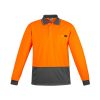 The Syzmik Comfort Back Long Sleeve Polo is a 170gsm, natural, breathable long sleeve polo.  4 colours.  XXS - 7XL. Great branded hi vis long sleeve polos.
