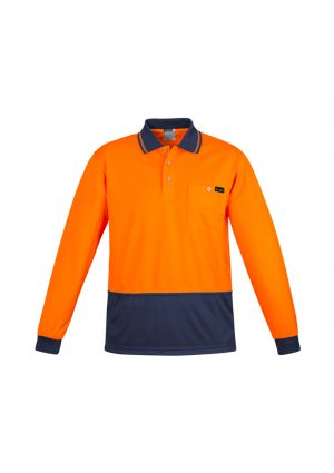 The Syzmik Comfort Back Long Sleeve Polo is a 170gsm, natural, breathable long sleeve polo.  4 colours.  XXS - 7XL. Great branded hi vis long sleeve polos.