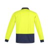 ZH410 Syzmik Comfort Back Long Sleeve Polo – Yellow/Navy