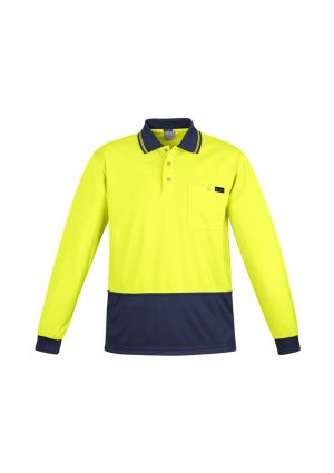 The Syzmik Comfort Back Long Sleeve Polo is a 170gsm, natural, breathable long sleeve polo.  4 colours.  XXS - 7XL. Great branded hi vis long sleeve polos.