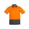 ZH415 Syzmik Comfort Back Short Sleeve Polo – Orange/Charcoal