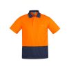 ZH415 Syzmik Comfort Back Short Sleeve Polo – Orange/Navy