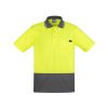 ZH415 Syzmik Comfort Back Short Sleeve Polo – Yellow/Charcoal