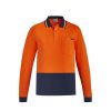 The Syzmik Hi Vis Cotton Long sleeve Polo is a natural, soft cotton fabric, hi vis polo.  2 colours.  XXS - 7XL.  Great branded hi vis cotton polos from Syzmik.
