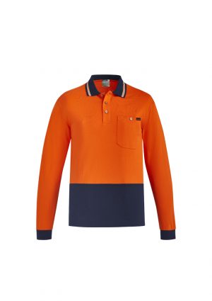 The Syzmik Hi Vis Cotton Long sleeve Polo is a natural, soft cotton fabric, hi vis polo.  2 colours.  XXS - 7XL.  Great branded hi vis cotton polos from Syzmik.