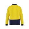 ZH430 Syzmik Hi Vis Cotton Long Sleeve Polo – Yellow/Navy