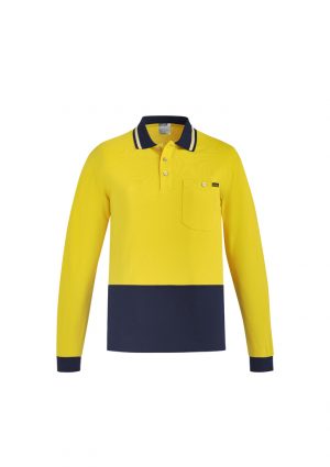 The Syzmik Hi Vis Cotton Long sleeve Polo is a natural, soft cotton fabric, hi vis polo.  2 colours.  XXS - 7XL.  Great branded hi vis cotton polos from Syzmik.