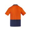 ZH435 Syzmik Hi Vis Cotton Short Sleeve Polo – Orange/Navy