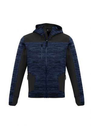 The Syzmik Streetworx Reinforced Knit Hoodie is a knitted polyester hoodie with contrast softshell panels.  Up to 7XL.  4 colours.  Great knitted hoodies.