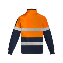 The Syzmik Mens Hi Vis 1/4 Zip Pullover is a hoop taped premium heavyweight brushed fleece.  2 colours.  Great branded hi vis work fleeces.