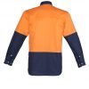 ZW122 Syzmik Mens Hi Vis Spliced Industrial Shirt Orange/Navy – Promotrenz