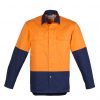 ZW122 Syzmik Mens Hi Vis Spliced Industrial Shirt Orange/Navy – Promotrenz