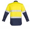 ZW123 Syzmik Mens Hi Vis Spliced Industrial Shirt – Hoop Taped Yellow/Navy – Promotrenz