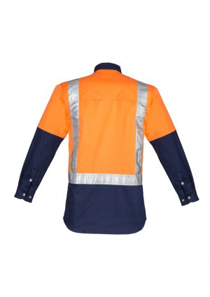 The Syzmik Mens Hi Vis Spliced Industrial Shirt is a 170gsm cotton twill shirt.  Shoulder taped.  S - 7XL.  Great Syzmik branded hi vis workwear.