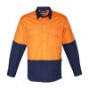 ZW128 Syzmik Mens Rugged Cooling Hi Vis Spliced Shirt Orange/Navy – Promotrenz