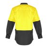 ZW128 Syzmik Mens Rugged Cooling Hi Vis Spliced Shirt – Yellow/Charcoal – Promotrenz