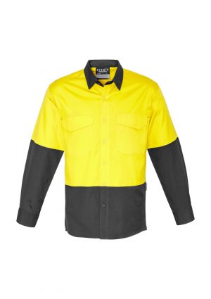 The Syzmik Mens Rugged Cooling Hi Vis Spliced Shirt is a square weave cotton ripstop hi vis shirt.  4 colours.  XXS - 7XL.  Great branded hi vis wear.