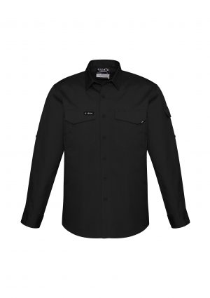 The Syzmik Mens Rugged Cooling Shirt is a square weave cotton ripstop shirt.  4 colours.  XXS - 7XL.  Great branded Syzmik tradie work shirts.