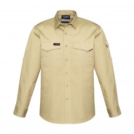 The Syzmik Mens Rugged Cooling Shirt is a square weave cotton ripstop shirt.  4 colours.  XXS - 7XL.  Great branded Syzmik tradie work shirts.
