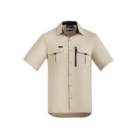 The Syzmik Mens Outdoor Short Sleeve Shirt is a 100% polyester ripstop lightweight work shirt.  6 colours.  XXS - 7XL.  Great branded long sleeve work shirts.