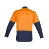 ZW560 Syzmik Mens Hi Vis Closed Front Long Sleeve Shirt Orange/Navy – Promotrenz