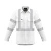 The Syzmik Mens Bio Motion X Back Taped Shirt is a 100% cotton drill white shirt with bio motion tape.  2 chest pockets.  Great branded Syzmik workwear.