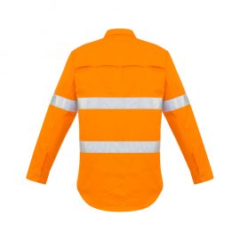 The Syzmik Mens Hi Vis Hoop Taped Shirt is a 100% cotton twill hoop taped shirt in Orange.  XXS - 7XL.  2 pockets.  Mesh vents.  Great branded Syzmik workwear.