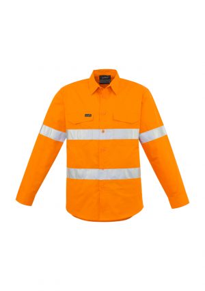 ZW640 Syzmik Mens Hi Viz Hoop Taped Shirt The Syzmik Mens Hi Vis Hoop Taped Shirt is a 100% cotton twill hoop taped shirt in Orange. XXS - 7XL. 2 pockets. Mesh vents. Great branded Syzmik workwear.