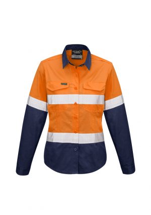 The Syzmik Womens Rugged Cooling Taped Hi Vis Spliced Shirt is a square weave cotton ripstop shirt. 2 colours. 8 - 24. Great hi vis womens workwear.