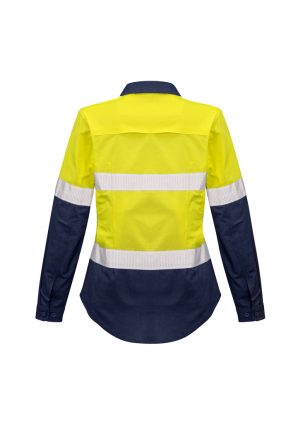 The Syzmik Womens Rugged Cooling Taped Hi Vis Spliced Shirt is a square weave cotton ripstop shirt. 2 colours. 8 - 24. Great hi vis womens workwear.