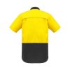 ZW815 Syzmik Mens Rugged Cooling Hi Vis Spliced Shirt Yellow/Charcoal – Promotrenz