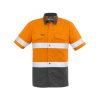 ZW835 Syzmik Mens Rugged Cooling Taped Hi Vis Spliced SS Shirt orange/Charcoal – Promotrenz